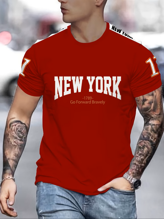 New York 1789 'Go Forward Bravely' Men's Graphic T-Shirt