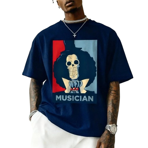 Musician Brook T-Shirt — One Piece Streetwear | Cotton Oversized Tee