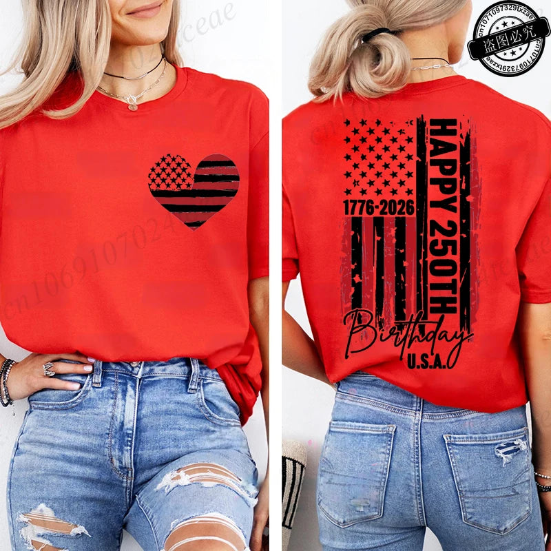 Women’s USA 250th Anniversary Tee – Commemorating 250 Years of Liberty