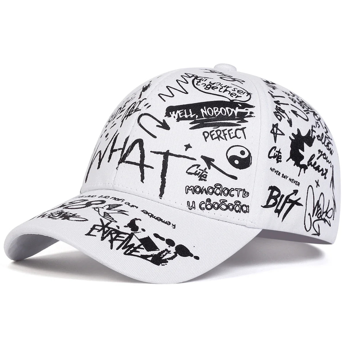 Graffiti "What Gossip" Baseball Cap – Bold Streetwear Attitude