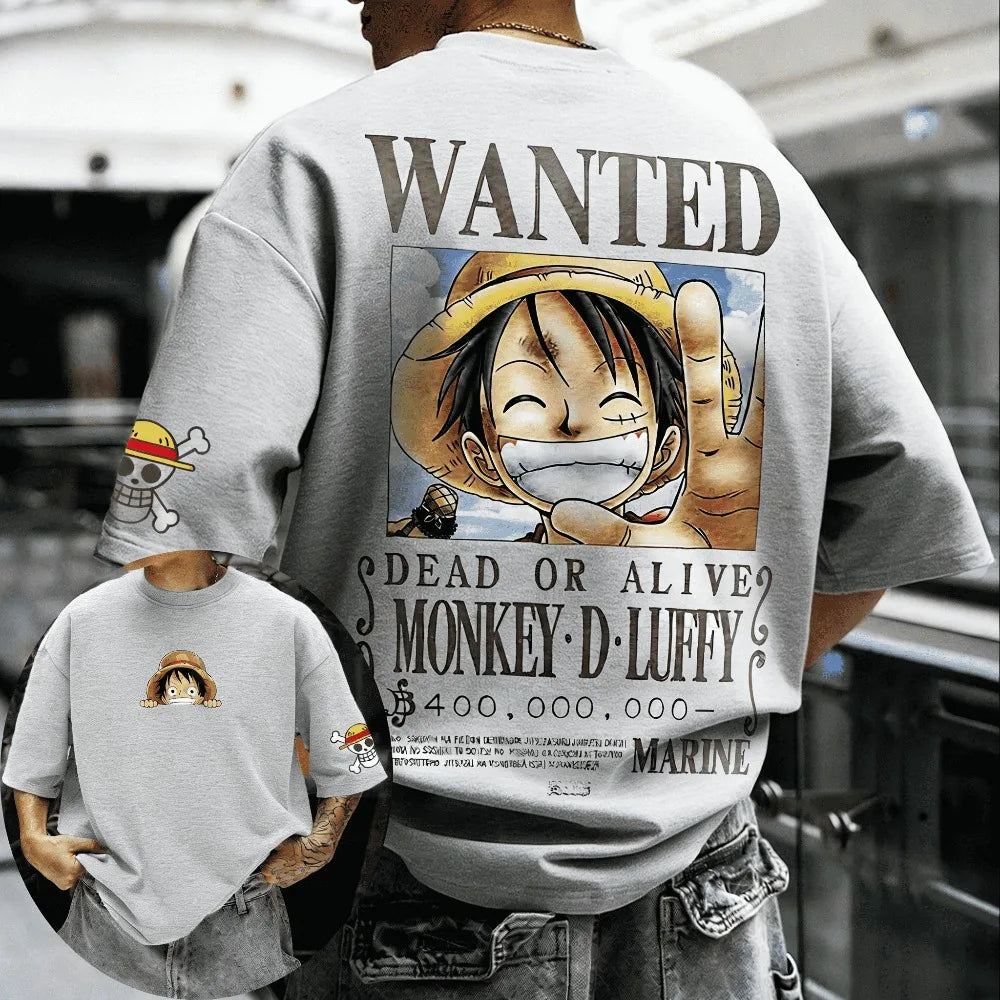 ONE PIECE Monkey D. Luffy Oversized Cotton T-Shirt – 2026 Anime Summer Collection