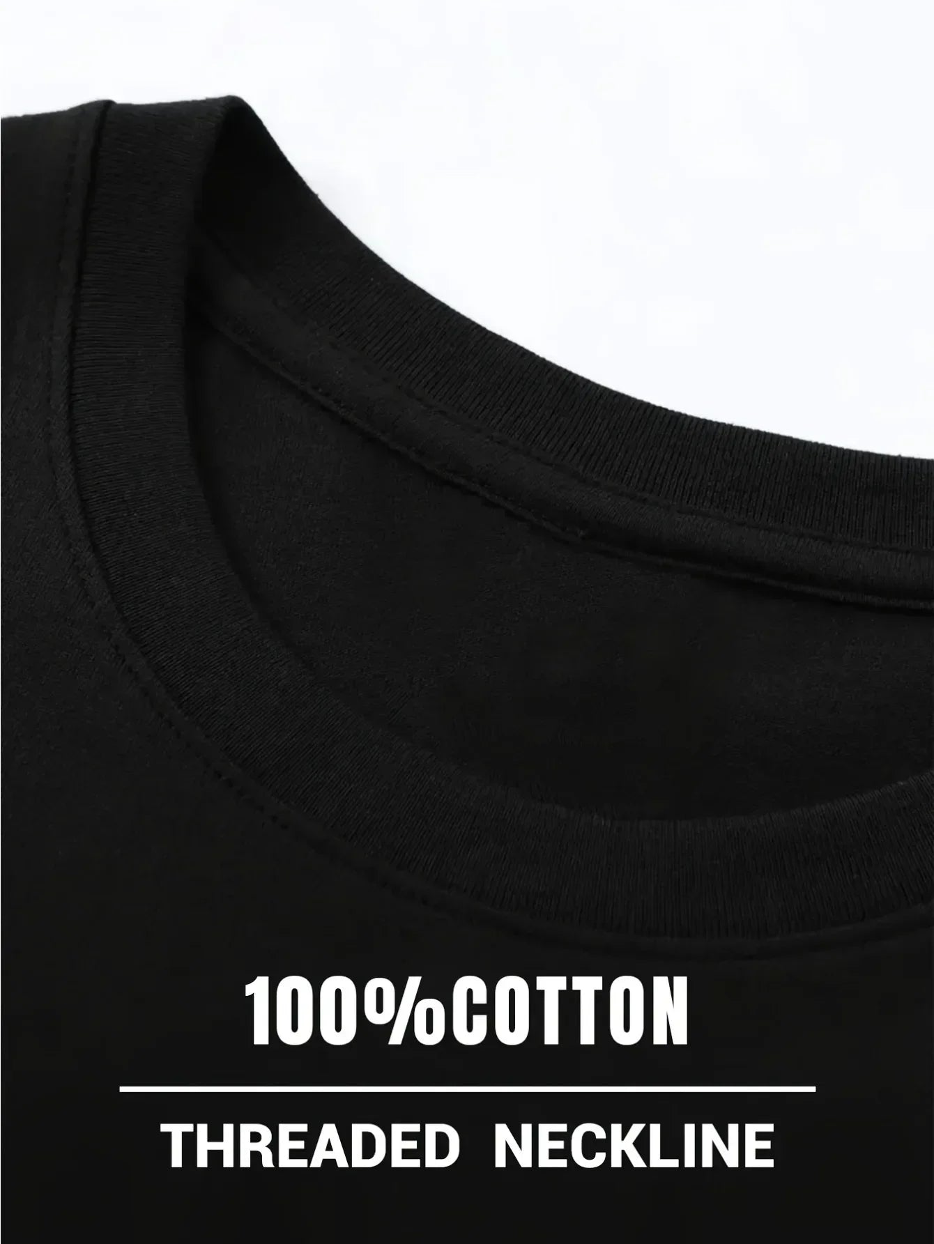 Men's T-Shirt 100% Cotton Large Size Short Sleeve Oversized Casual Summer Tee