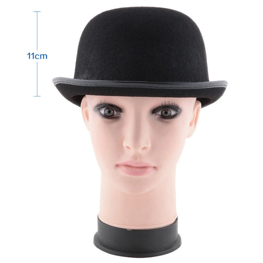 Halloween Bowler Hat | Black Top Hat | Gentleman Jazz Cap | Party & Performance Prop