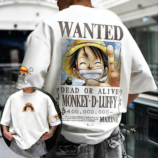 ONE PIECE Monkey D. Luffy Oversized Cotton T-Shirt – 2026 Anime Summer Collection