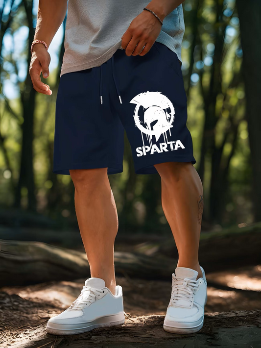 Men's Spartan Warrior Ink Splash Shorts — Soft, Breathable & Perfect for Beach or Casual Wear
