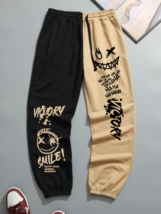 New Trendy Men's Color Block Long Pants – Stylish, Breathable & Comfortable Hip-Hop Rock Streetwear Trousers