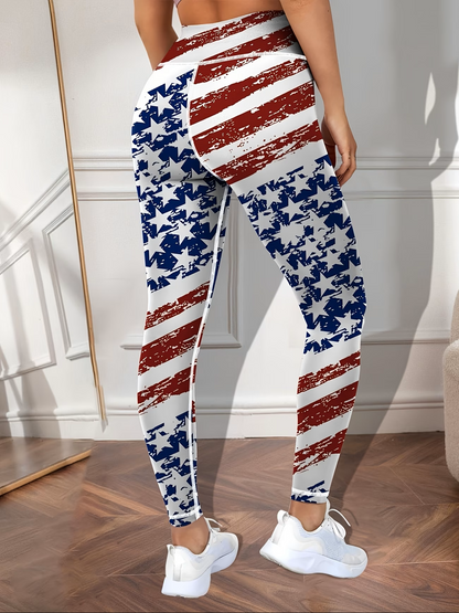 American Flag Yoga Leggings – Patriotic Performance Wear