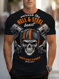Vintage Motorcycle Skull Tee – Rugged Style for the Road Ahead
