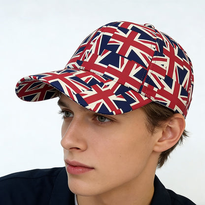 European and American Cross-Border Hats, Uk and Us Outdoor Sun Protection Hats, British Style Union Jack Flag and Stars and Stripes Baseball Caps
