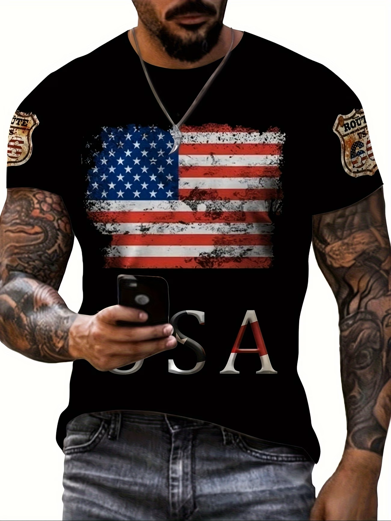 USA American Flag 3D Digital Print T-Shirt – The 2026 Patriotic Essential