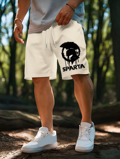 Men's Spartan Warrior Ink Splash Shorts — Soft, Breathable & Perfect for Beach or Casual Wear