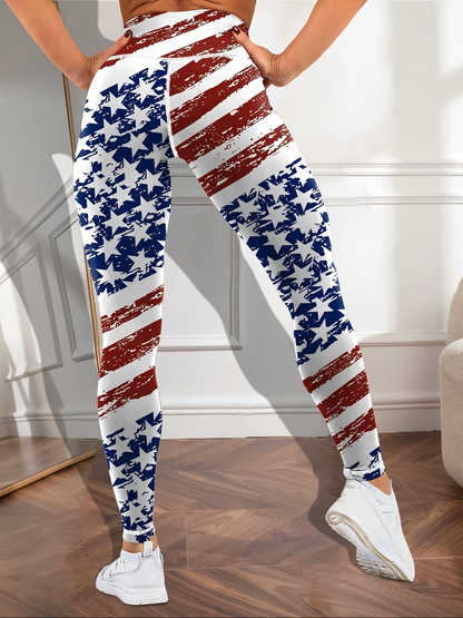 American Flag Yoga Leggings – Patriotic Performance Wear