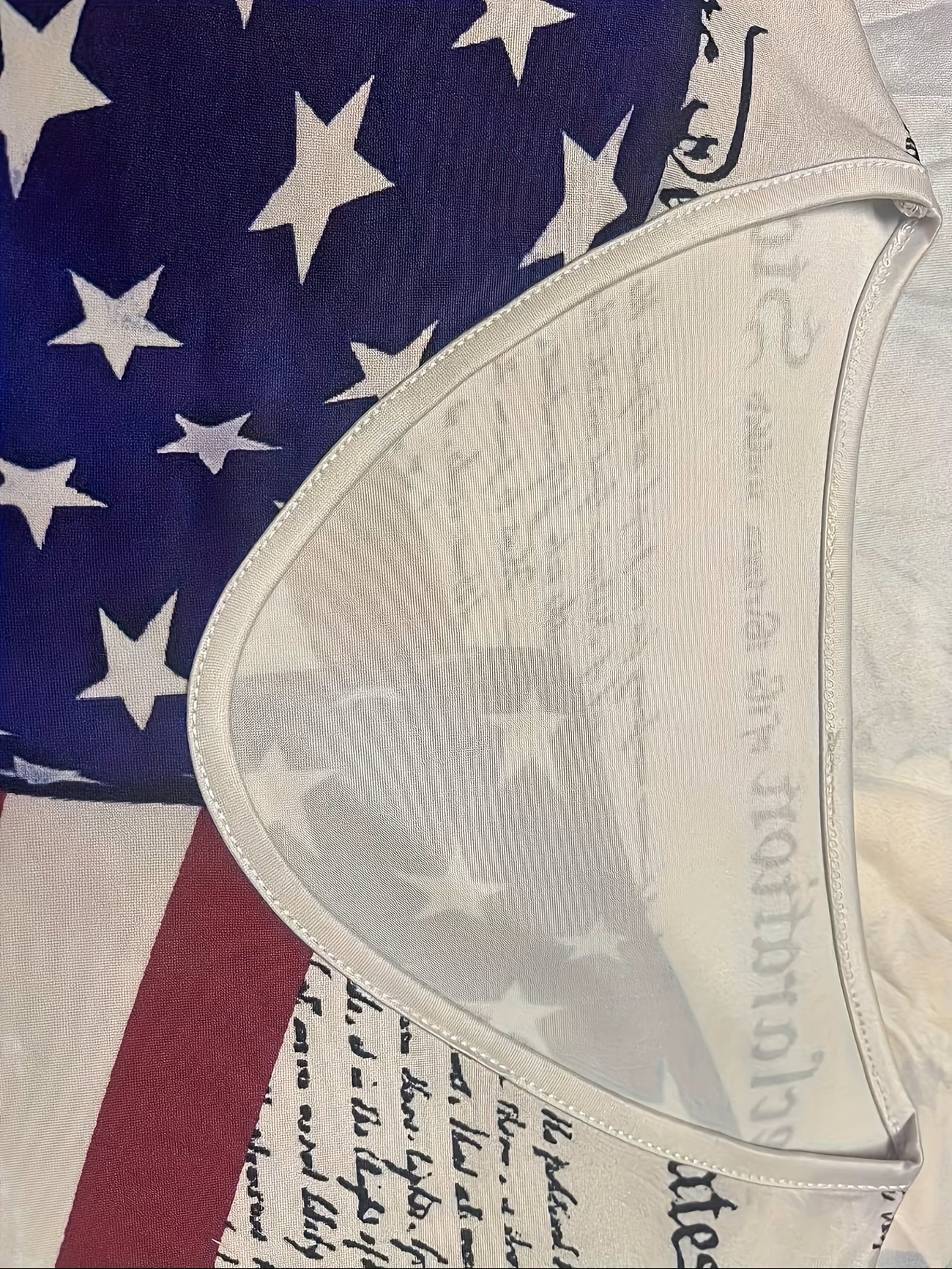 USA Flag & Declaration of Independence V-Neck – A Patriotic Statement