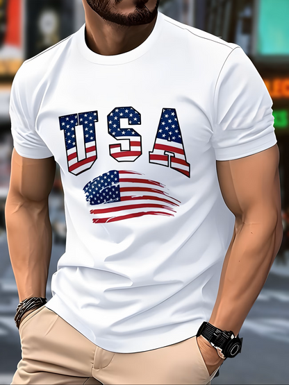 USA Flag Men's Graphic T-Shirt