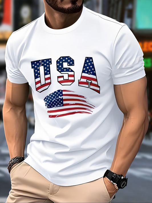 USA Flag Men's Graphic T-Shirt