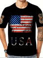 USA American Flag 3D Digital Print T-Shirt – The 2026 Patriotic Essential