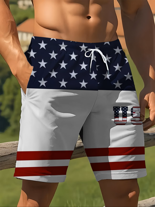 Men's Micro-Elastic Quick-Dry Shorts – Smooth Knit Print, Summer Durable Everyday Pants