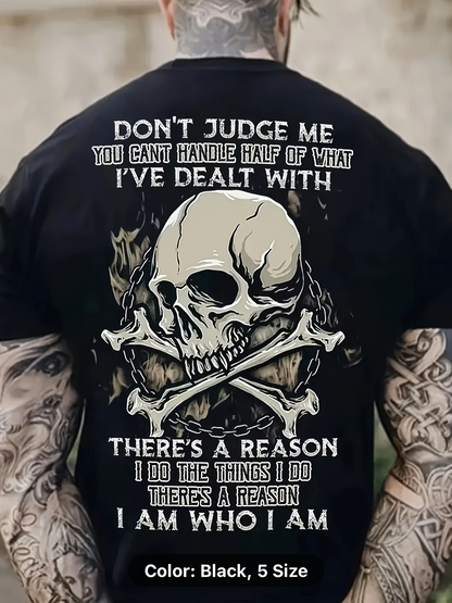Men’s 3D Skull Graphic Tee – Bold Streetwear for the Summer
