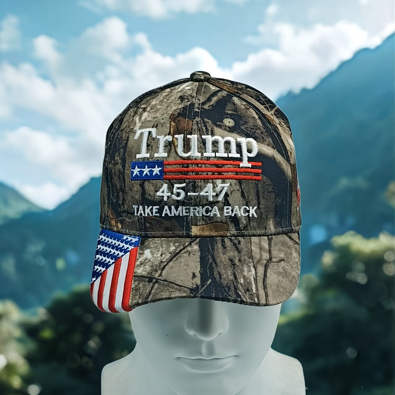 Trump 45-47 Camo Edition Cap – Take America Back
