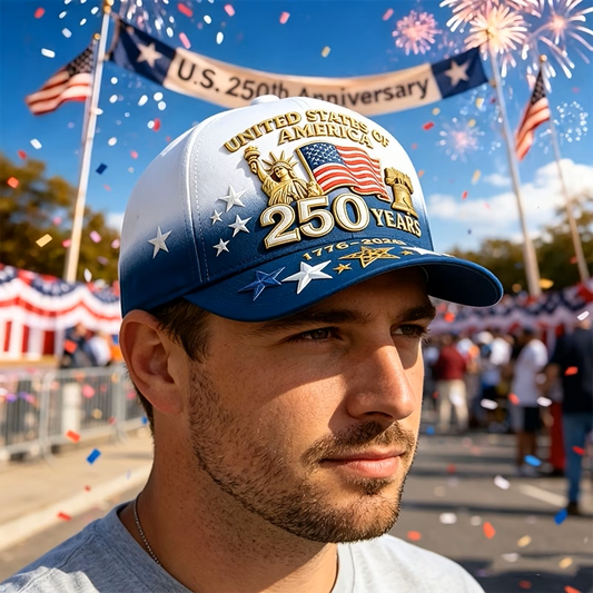 USA 250th Anniversary Cap 1776-2026 Patriotic Baseball Hat