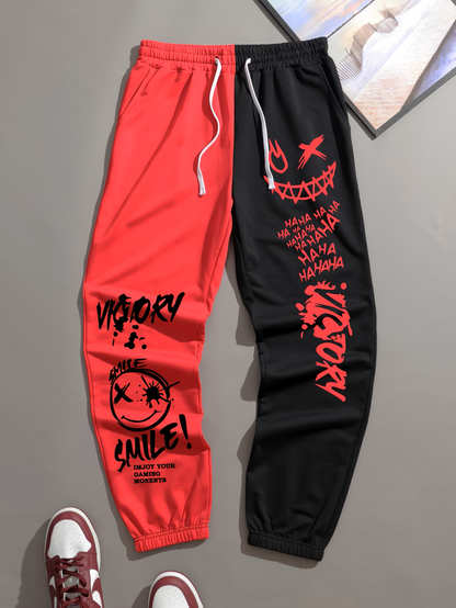 New Trendy Men's Color Block Long Pants – Stylish, Breathable & Comfortable Hip-Hop Rock Streetwear Trousers