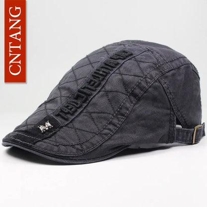 Vintage Plaid Beret Flat Cap – Timeless Retro Sophistication