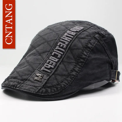 Vintage Plaid Beret Flat Cap – Timeless Retro Sophistication