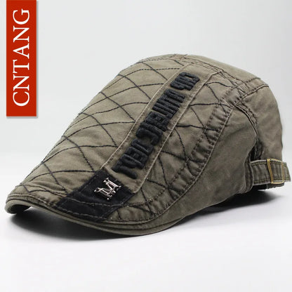 Vintage Plaid Beret Flat Cap – Timeless Retro Sophistication