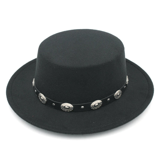 Classic Fedora Hat | Unisex Flat Top Jazz Cap | 8 Colors