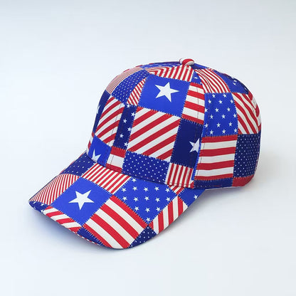 European and American Cross-Border Hats, Uk and Us Outdoor Sun Protection Hats, British Style Union Jack Flag and Stars and Stripes Baseball Caps