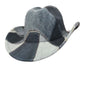 Cross-border Big Brim Topper Hat Western Denim Outdoor Hat Jazz Hat Autumn and Winter Retro Topper Hat Men's and Women's Stage Party Hat