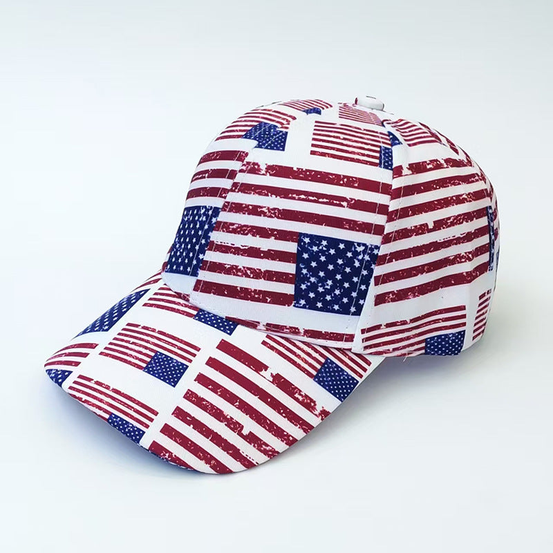 European and American Cross-Border Hats, Uk and Us Outdoor Sun Protection Hats, British Style Union Jack Flag and Stars and Stripes Baseball Caps