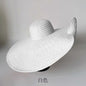 Cross-Border European and American Cross-Border Oversized Brim 70cm Diameter Straw Hat Women's Sun Protection Travel Hat Summer Dome Sun Hat