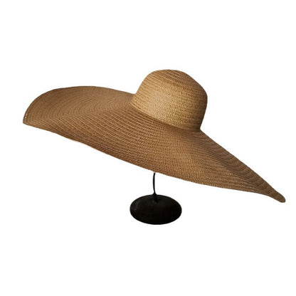 Cross-Border European and American Cross-Border Oversized Brim 70cm Diameter Straw Hat Women's Sun Protection Travel Hat Summer Dome Sun Hat