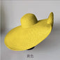 Cross-Border European and American Cross-Border Oversized Brim 70cm Diameter Straw Hat Women's Sun Protection Travel Hat Summer Dome Sun Hat