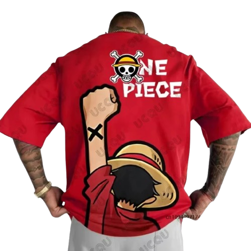 One Piece Graphic Print T-Shirt – Luffy & Zoro Edition