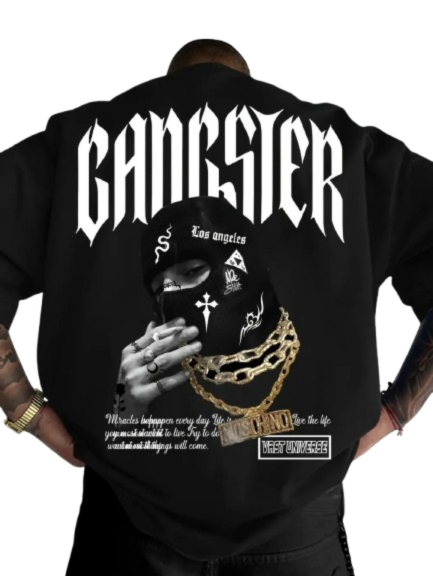 European and American men's summer personalized letter wealth print soft and breathable round neck T-shirt outdoor street top