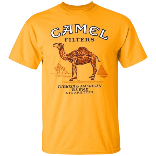2026 New  Camel Cigarette Pyramid Classic Graphics 100_Cotton T-Shirt, American Style Tough Guy Men Comfortable casual oversized