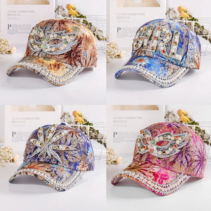 Rhinestone Shiny Baseball Cap – Glamour Meets Street Style