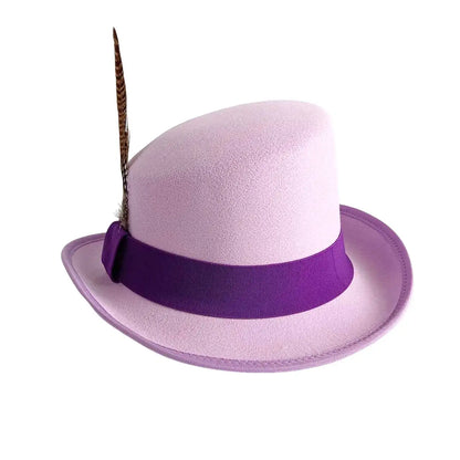 Large High-Top Fedora Hat – Gentleman's Bowler Hat British Style Magic Hat for Men Women 20 Colors