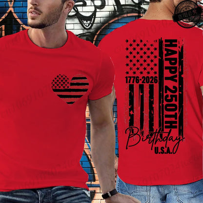 USA 250th Birthday Graphic Tee – A Historic Celebration