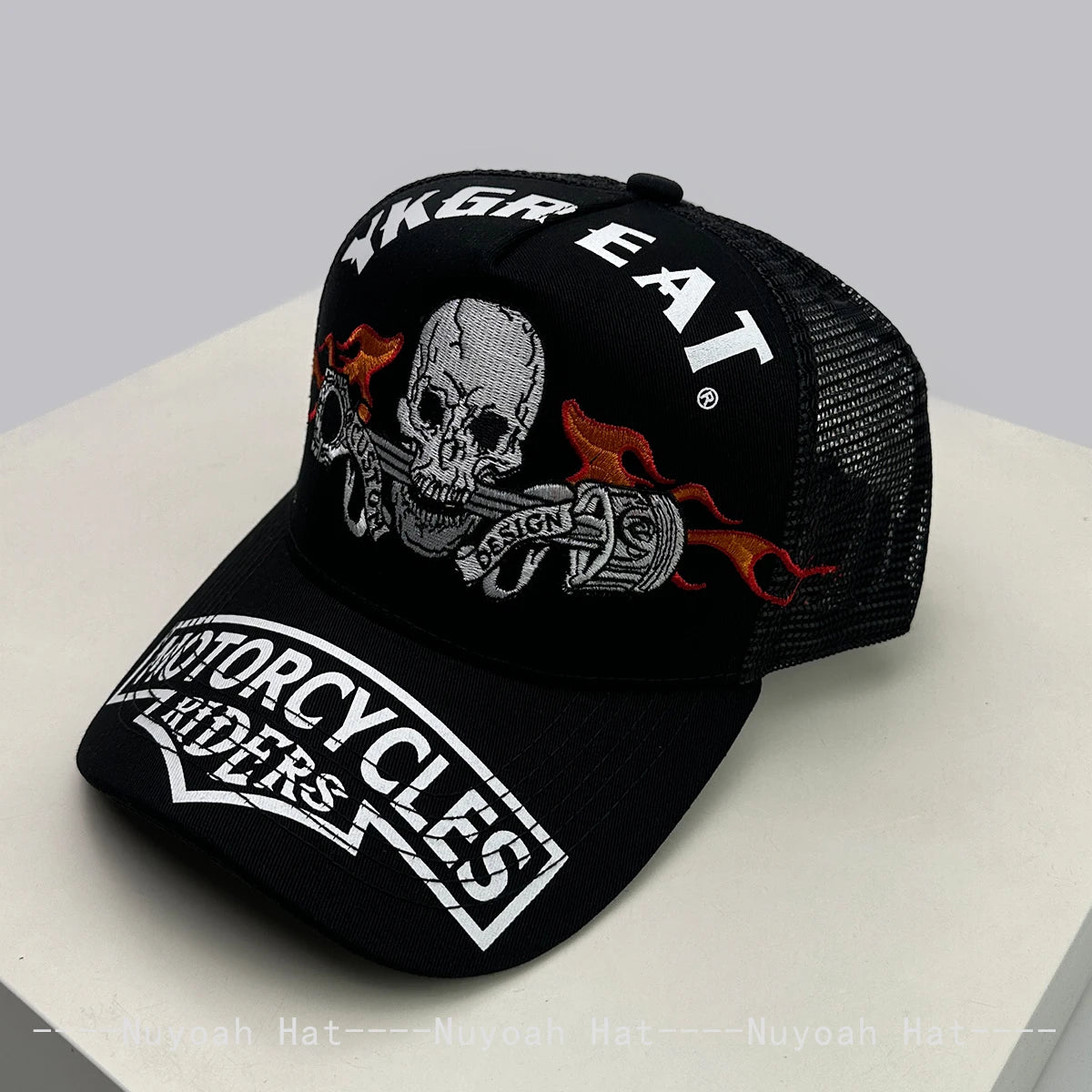 Skeleton Wings Letters Embroidery Baseball Hats Breathable Personal New Men Women Mesh Sunshade Hip Hop Trucker Caps Versatile