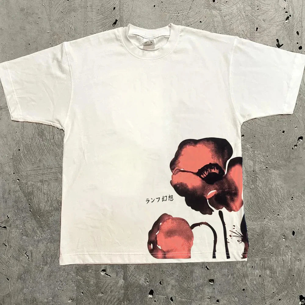 Harajuku Y2K Graphic T-Shirt | Oversized Streetwear Tee | 15 Colors, 30 Designs