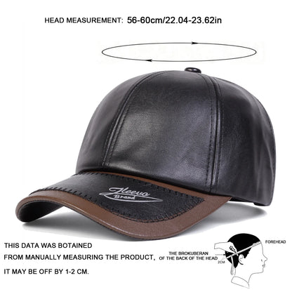 Leather Brim Baseball Cap – Premium Texture Meets Urban Style