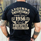 Vintage 1956 69th Birthday Men's Tees Birthday Made in 1956 Shirt of Dad Legends Were Born in 1956 Perfectly Shirt Gift for Dad