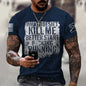 Men's Printed T-Shirt Round Neck Short Sleeve Casual Sports Quick-Dry Top - Plus Size XS-4XL