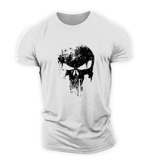 Men's 3D Skull Print T-Shirt – Short Sleeve Casual Street Style Tee | Loose Fit | Sizes S-4XL | Iron Planet Studio