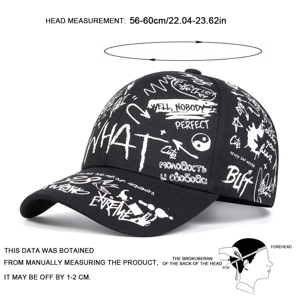 Graffiti "What Gossip" Baseball Cap – Bold Streetwear Attitude
