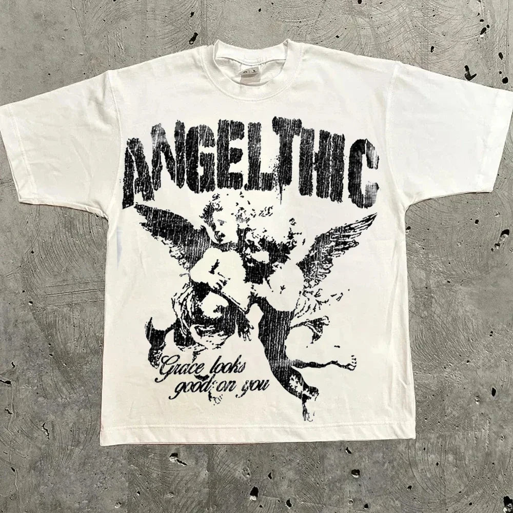 Harajuku Y2K Graphic T-Shirt | Oversized Streetwear Tee | 15 Colors, 30 Designs