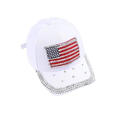 USA American Flag Baseball Cap – Patriotic Bling Meets Street Style